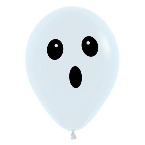 White Ghost Latex Balloons | 11 INCH | Package 6
