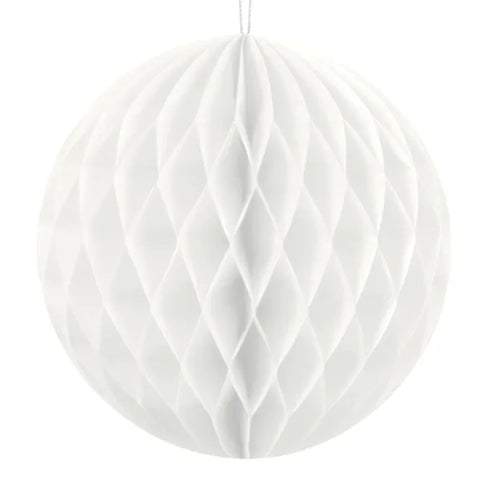 White Honeycomb Ball Decorations | 4 Inch