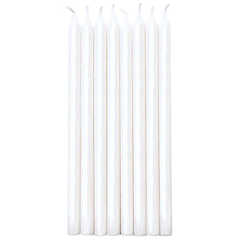 White Long Birthday Party Cake Candles | 5 INCH