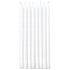 White Long Birthday Party Cake Candles | 5 INCH