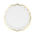 White and Metallic Gold Paper Plates | Package 6