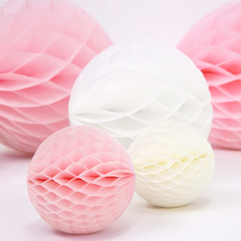 Light Pink Honeycomb Ball Decorations | 4 Inch