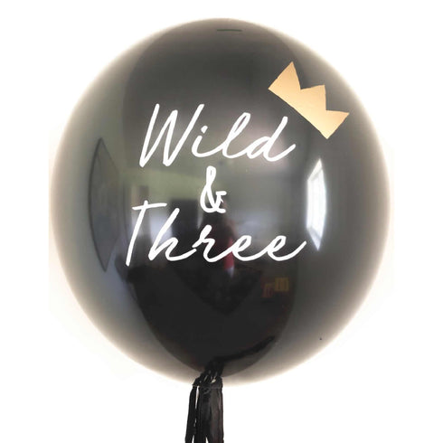Wild and Three Custom Latex Balloons