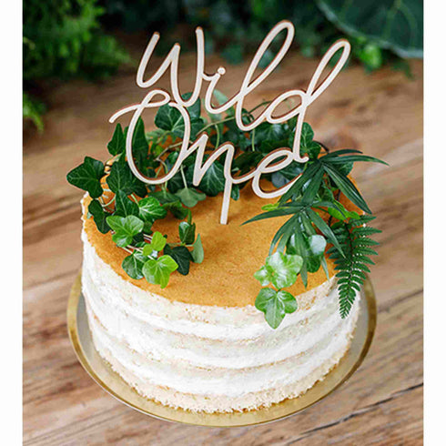 WILD ONE Cake Topper | Natural Wood | 8.5 INCH