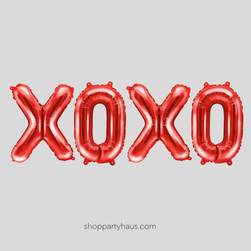 XOXO Valentines Day Balloons | Red | Silver | Rose Gold | Gold | Pink | Blue