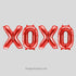 XOXO Valentines Day Balloons | Red | Silver | Rose Gold | Gold | Pink | Blue