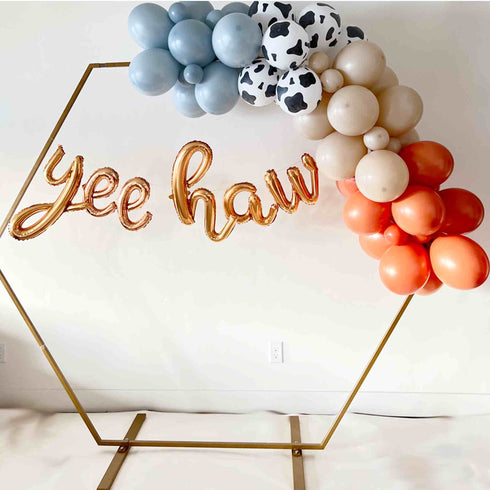 Yee Haw Letter Balloon Banners | Gold | Rose Gold | Silver