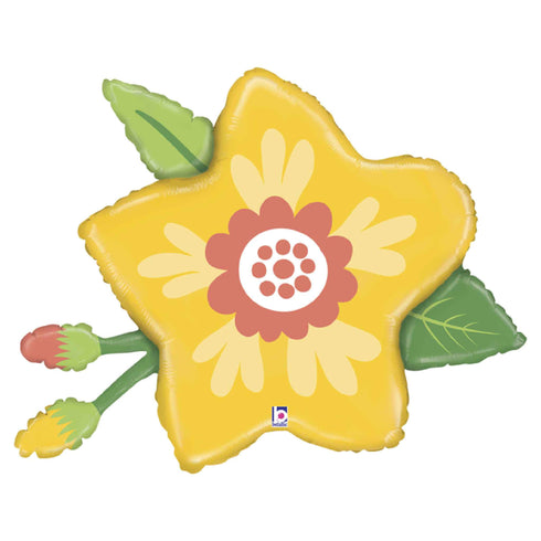 Yellow Boho Flower Balloons | 26 INCH