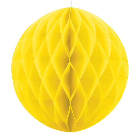 Yellow Honeycomb Ball Decorations | 16 Inch