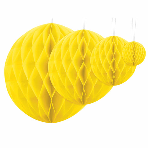 Yellow Honeycomb Ball Decorations | 16 Inch