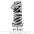 Number 1 Balloons | Zebra Animal Print | 40 INCH