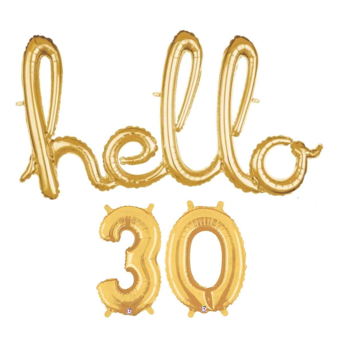 Hello 30 Rose Gold Balloon Banner | partyHAUS