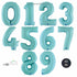 40 Inch | Pastel Blue Number Balloons | PartyHAUS